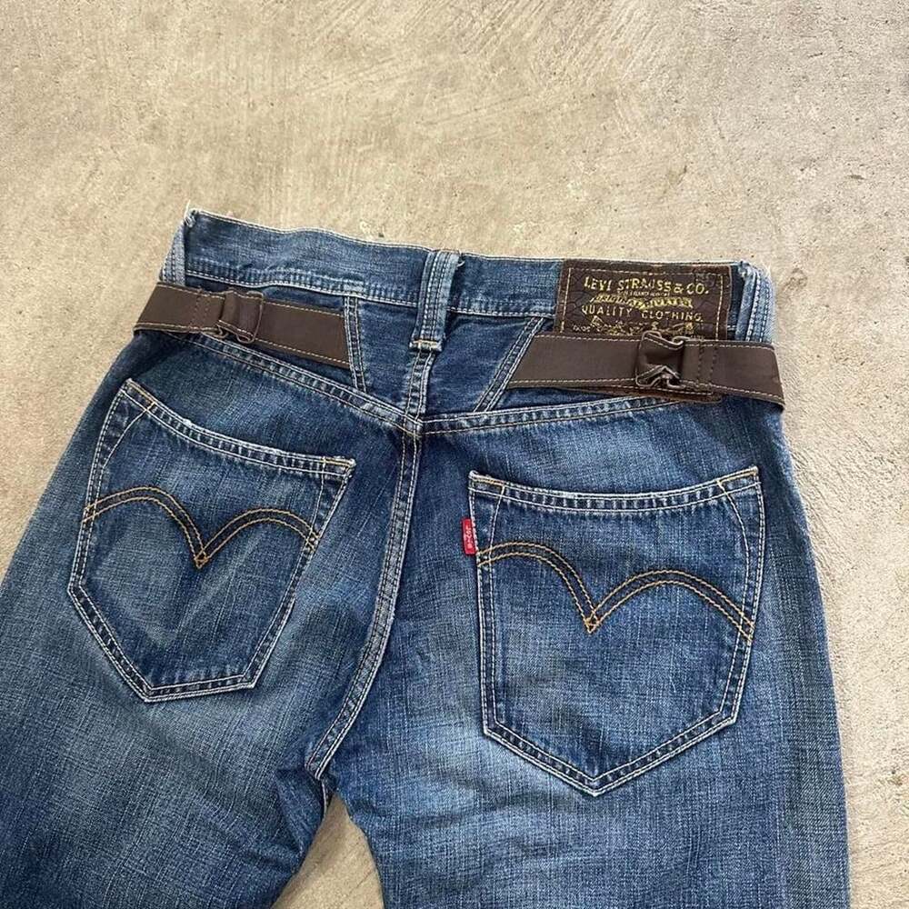 Levi's 523 Double Cinch Buckle Back Jeans Mens 28x30 Blue